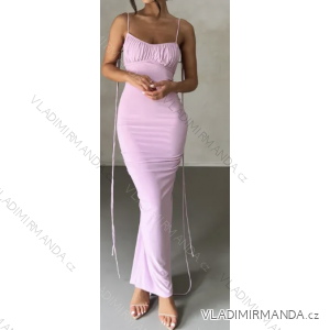 Šaty dlhé elegantné na ramienka dámske (S/M ONE SIZE) TALIANSKA MÓDA IMPBB24B24681