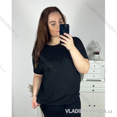 Tričko krátky rukáv dámske nadrozmer (2XL/3XL/4XLONE SIZE) TALIANSKA MÓDA IMC24RIMINI