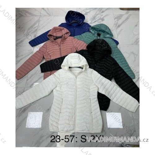 Bunda s kapucňou dlhý rukáv dámska (S-2XL) POLSKÁ MÓDA PMWD2423-57