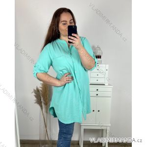 Košeľa predĺžená 3/4 dlhý rukáv dámske (L/XL/2XL ONE SIZE) TALIANSKA MóDA IM423025