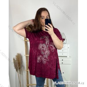 Tunika krátky rukáv dámske nadrozmerné (4XL/5XL/6XL ONE SIZE) TURECKÁ MODA TM923TUNIKA