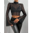 Croptop čipkový dlhý rukáv dámsky (S/M ONE SIZE) TALIANSKA MÓDA IMPLS2431761