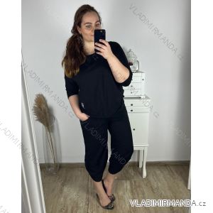 Souprava oversize kalhoty a tričko dámská nadrozměr (M/L/XL ONE SIZE) TALIANSKA MÓDA IMC24KIKA