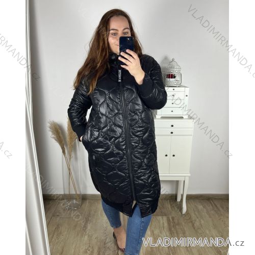 Bunda s kapucňou dámska nadrozmer (2XL/3XL ONE SIZE) TALIANSKA MÓDA IM423768