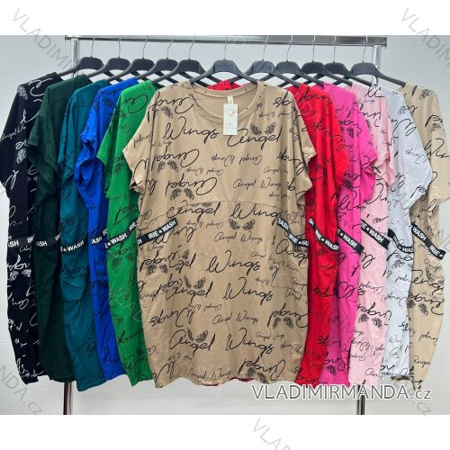Šaty voľnočasové krátky rukáv dámske nadrozmer (3XL/4XL/5XL ONE SIZE) TALIANSKA MóDA IM424171