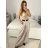 Nohavice dlhé oversize elegantné s opaskom dámske (S/M/L ONE SIZE) TALIANSKA MODA IM324060