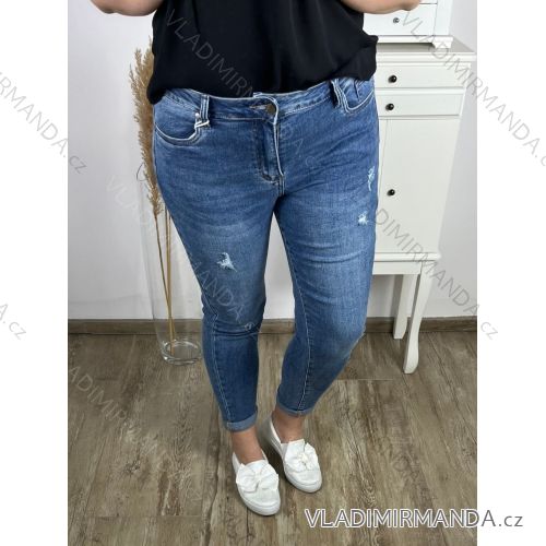 Rifle jeans dlhé dámske (M-3XL) M.SARA MSR24M399-4