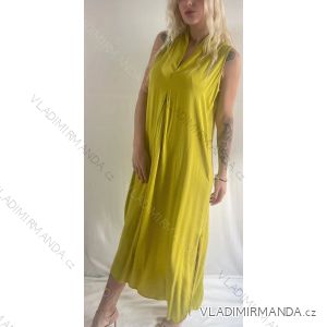 Šaty dlhé letné bez rukávov dámske (S/M/L ONE SIZE) TALIANSKA MÓDA IMWCA24SILVIA