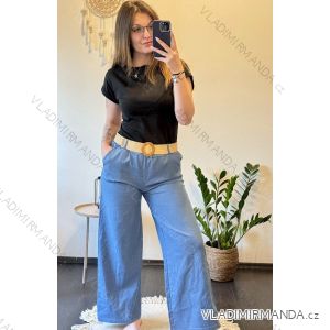 Nohavice dlhé s opaskom dámske (S/M/L ONE SIZE) TALIANSKA MÓDA IMC24166