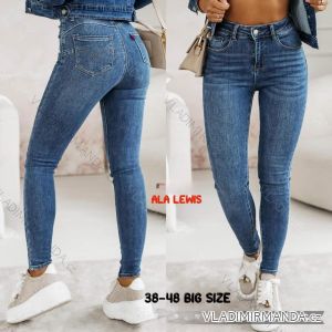 Rifle jeans dlhé dámske nadrozmer (38-48 / M-4XL) M.SARA MSR24192