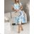 Šaty košeľové elegantný krátky rukáv dámske (S/M/L ONE SIZE) TALIANSKA MÓDA IMWGB24066