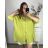 Košeľa mušelínová predĺžená 3/4 dlhý rukáv dámska nadrozmer (3XL/4XL/5XL ONE SIZE) TALIANSKA MóDA IM424MOUSE/DUR zelená hrášek 4XL/5XL