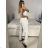 Kalhoty dlouhé letní dámské (S/M ONE SIZE) ITALSKÁ MÓDA IM724BELLA/DU S / M biela
