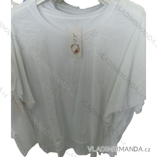 Tunika bavlnená krátky rukáv dámska (42/44/46 ONE SIZE) TALIANSKA MODA IM724019