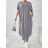 Šaty dlhé maxi letné voľnočasové krátky rukáv dámske viskoza (L/XL/2XL/3XL ONE SIZE) TALIANSKA MÓDA IMD22382