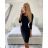 Šaty elegantný pouzdrové 3/4 rukáv dámske (S-XL) TALIANSKA MÓDA IMM23M23121-1/DU čierna M