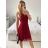 Šaty spoločenské elegantné letné bez rukávov dámske (S/M ONE SIZE) TALIANSKA MÓDA IMPSH2235841/DU S/M staroružová