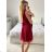 Šaty spoločenské elegantné letné bez rukávov dámske (S/M ONE SIZE) TALIANSKA MÓDA IMPSH2235841/DU S/M staroružová