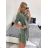 Šaty košeľové 3/4 dlhý rukáv dámske (S/M/L ONE SIZE) TALIANSKA MóDA IM724030