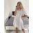 Šaty košeľové 3/4 dlhý rukáv dámske (S/M/L ONE SIZE) TALIANSKA MóDA IM724030
