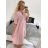 Šaty košeľové 3/4 dlhý rukáv dámske (S/M/L ONE SIZE) TALIANSKA MóDA IM724030