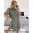 Šaty košeľové 3/4 dlhý rukáv dámske (S/M/L ONE SIZE) TALIANSKA MóDA IM724031