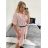 Šaty košeľové 3/4 dlhý rukáv dámske (S/M/L ONE SIZE) TALIANSKA MóDA IM724031