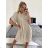 Šaty košeľové 3/4 dlhý rukáv dámske (S/M/L ONE SIZE) TALIANSKA MóDA IM724031