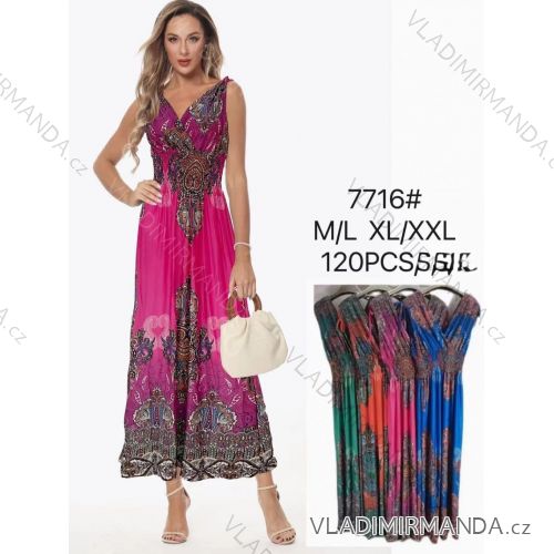 Šaty dlhé elegantné icecool bez rukávov dámske (M/L, XL/2XL) AINUOSI TALIANSKA MODA AINUOSI IMB247716