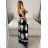Šaty carmen dlhé letné žabičkové dámske (S/M ONE SIZE) TALIANSKA MÓDA IMM24M57279/DU S / M čierna