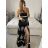 Šaty carmen dlhé letné žabičkové dámske (S/M ONE SIZE) TALIANSKA MÓDA IMM24M57279/DU S / M čierna