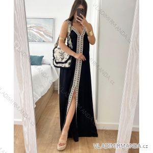 Šaty dlhé elegantné na ramienka dámske (S/M ONE SIZE) TALIANSKA MÓDA IMM24M57330