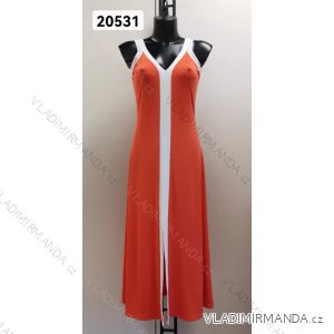 Šaty dlhé elegantné na ramienka dámske (S/M ONE SIZE) TALIANSKA MÓDA IMM24M20531