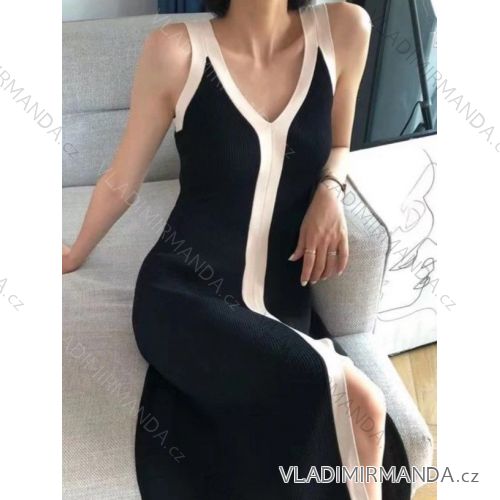 Šaty dlhé elegantné na ramienka dámske (S/M ONE SIZE) TALIANSKA MÓDA IMWAA24560