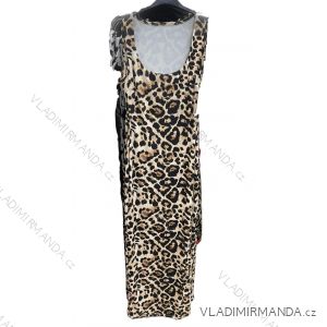 Šaty dlhé elegantné leopard na ramienka dámske (S/M ONE SIZE) TALIANSKA MÓDA IMM24M34273