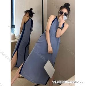 Šaty dlhé elegantné na ramienka dámske (S/M ONE SIZE) TALIANSKA MÓDA IMM24M55369