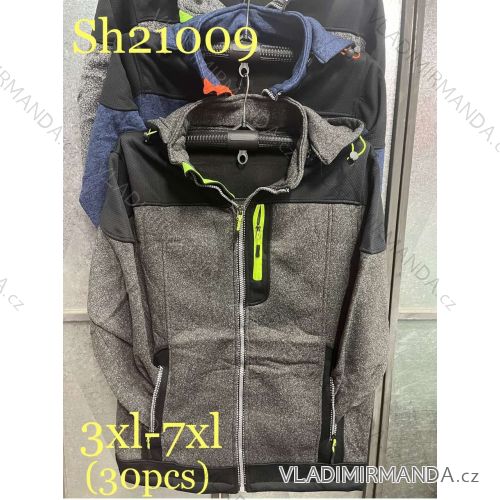 Mikina na zips s kapucňou pánska nadrozmer (3XL-7XL) VINTE VIN24SH21009