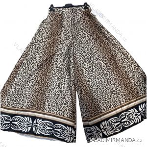 Nohavice dlhé letný satén leopard dámske (S/M/L ONE SIZE) TALIANSKA MÓDA IMM24M9501/DU