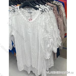 Košeľa letná čipková 3/4 dlhý rukáv dámska (S/M/L ONE SIZE) TALIANSKA MÓDA IMWAD24666