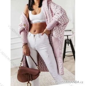 Cardigan pletený dlhý rukáv dámsky (S/M ONE SIZE) TALIANSKA MÓDA IMWD24669