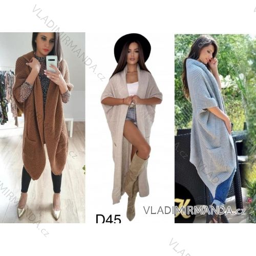 Cardigan pletený dlhý rukáv dámsky (S/M ONE SIZE) TALIANSKA MÓDA IMWD24670