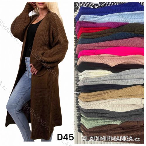 Cardigan pletený dlhý rukáv dámsky (S/M/L ONE SIZE) TALIANSKA MÓDA IMWD24672