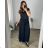 Nohavice letné oversize dámske (S/M/L/XL/2XL ONE SIZE) TALIANSKA MODA IM424445/DR -   tmavo modrá -   XL/2XL