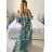 Šaty dlhé letné indické carmen krátky rukáv dámske (S/M/L ONE SIZE) INDICKÁ MÓDA IMM24M846