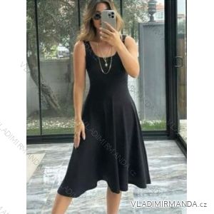 Šaty elegantné letné na ramienka dámske (S/M ONE SIZE) TALIANSKA MÓDA IMM24M55510/DUR