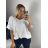 Tunika mušelínová krátky rukáv dámska nadrozmer (48/50 ONE SIZE) TALIANSKA MODA IMSM24052