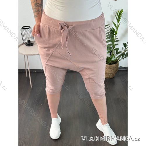 Šortky kraťasy baggy letné dámske (S/M ONE SIZE) TALIANSKA MóDA IM2213458-2/DR staroružová M/L