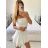 Súprava letný top a sukňa dámska (S/M ONE SIZE) TALIANSKA MóDA IM324155
