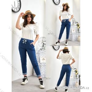 Nohavice letné riflové 3/4 krátke dámske (S/M ONE SIZE) TALIANSKA MÓDA IMPLI248115JEANS