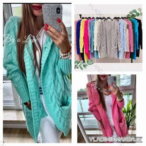 Cardigan pletený dlhý rukáv dámsky (S/M ONE SIZE) TALIANSKA MÓDA IMWBL24051